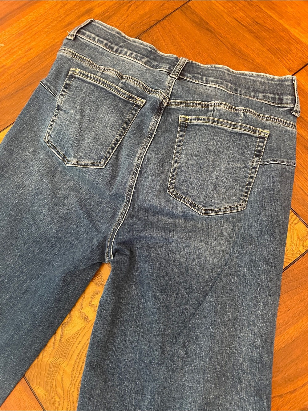 Wide-Leg Women's Jeans in Med blue M56 - Picture 7 of 9